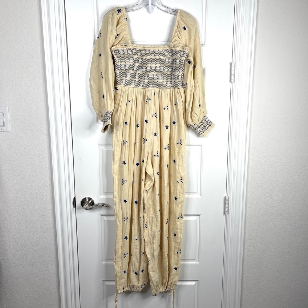 FREE PEOPLE Dahlia Embroidered Jumpsuit NEW Size XS Washed Out - Picture 10 of 15